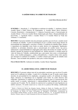 34 O Ass&eacute;dio Moral no Ambiente de Trabalho - Brasil