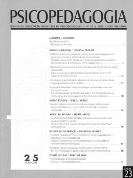 Edi&ccedil;&atilde;o n&ordm; 70 - Revista Psicopedagogia