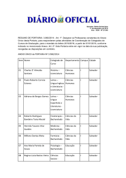 ANEXO &Uacute;NICO da PORTARIA N&ordm; 3.960/2014 Item Nome Colegiado