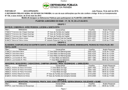 17/04/2015 PLANTÃO JUDICIÁRIO NOS DIAS