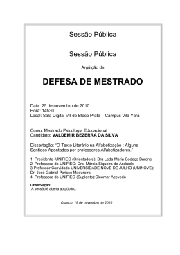 Agenda de Defesas