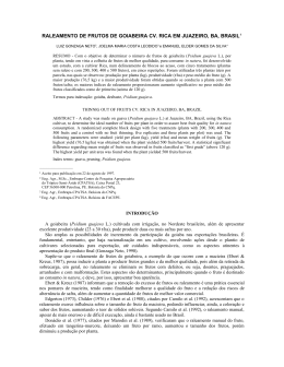RALEAMENTO DE FRUTOS DE GOIABEIRA CV - Ainfo