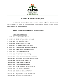 delibera&ccedil;&atilde;o cress/ms n&ordm; 518/2013