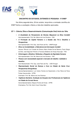 ENCONTRO DE ESTUDOS, EXTENS&Atilde;O E PESQUISA