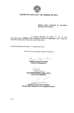 0012-2013. Nomeia Paulo Henrique Gomes de Figueiredo