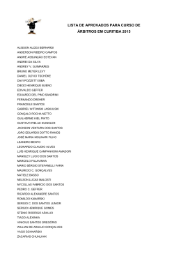 lista de aprovados para curso de árbitros em curitiba 2015