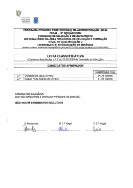 Lista Classificação Final