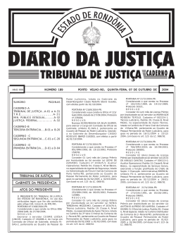 TRIBUNAL 07-10-2004 - Tribunal de Justiça de Rondônia