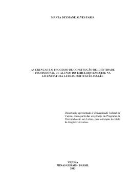 as cren&ccedil;as e o processo de constru&ccedil;&atilde;o de identidade
