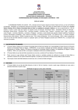Edital - Copeve - Universidade Federal de Alagoas