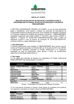 edital nº. 61/2015 seleção de bolsistas de iniciação à docência para