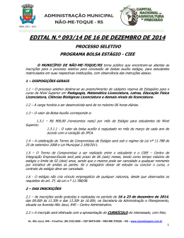 edital n.º 093/14 de 16 de dezembro de 2014
