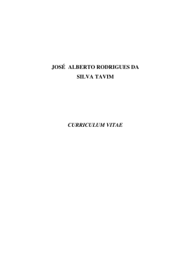 jos&eacute; alberto rodrigues da silva tavim curriculum vitae