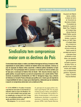 ENTREVISTA com Jos&eacute; Alberto Herm&oacute;genes de Souza