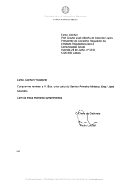 Exmo. Senhor Prof. Doutor Jose Alberto de Azeredo Lopes
