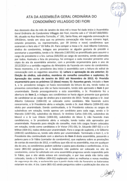 ATA DA ASSEMBLÉIA GERAL oRoiNÁRiA oo coNooMiNio v|LLAGG