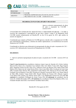 Aprova a primeira reprograma&ccedil;&atilde;o do plano de a&ccedil;&atilde;o e or&ccedil;amento do