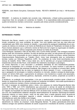 ARTIGO 144 – ESTRESSADO PADRÃO PEREIRA, José Alberto