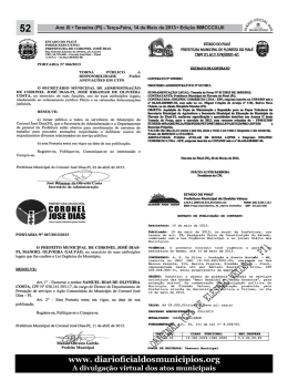 *Ê 5%" 0 - Diário Oficial dos Municípios