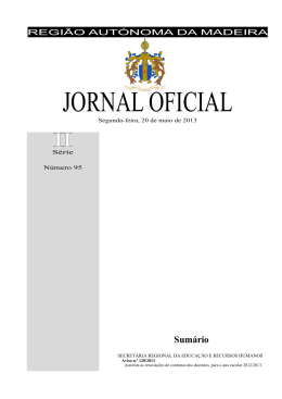 JORNAL OFICIAL - Governo Regional da Madeira