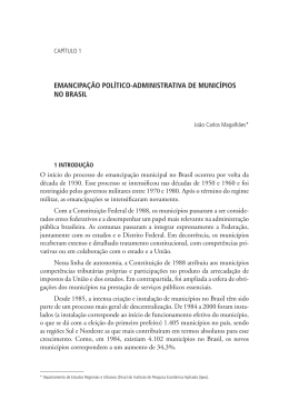 emancipa&ccedil;&atilde;o pol&iacute;tico-administrativa de munic&iacute;pios no brasil