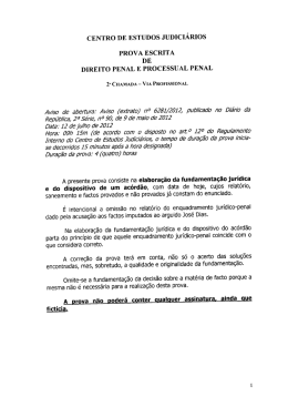 2ª chamada - Centro de Estudos Judiciários
