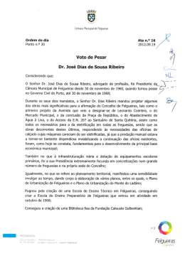 Voto de Pesar M] - Câmara Municipal Felgueiras