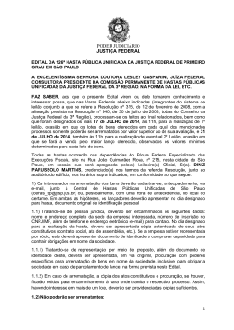 Edital - Justi&ccedil;a Federal