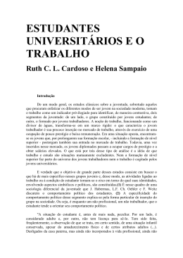 estudantes universit&aacute;rios e o trabalho