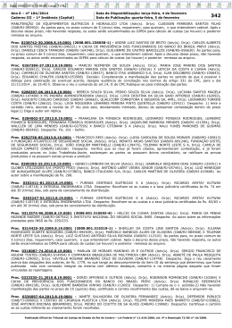 Ano 6 &ndash; n&ordm; 104/2014 Data de Disponibiliza&ccedil;&atilde;o: ter&ccedil;a