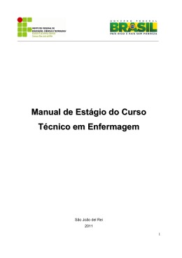 Manual de Estágio do Curso Técnico em