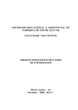 Projeto Pedag&oacute;gico de Enfermagem