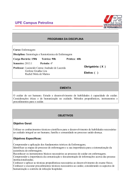Semiologia e Semiot&eacute;cnica de Enfermagem