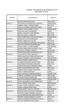 curso 1102 grupos de trabajo segundo corte