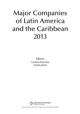 Major Companies of Latin America and the Caribbean 2013