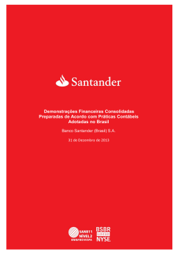 Demonstra&ccedil;&otilde;es Financeiras