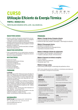 Utilização Eficiente da Energia Térmica