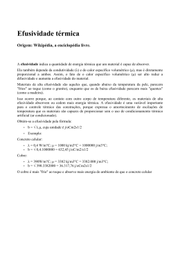 Efusividade t&eacute;rmica