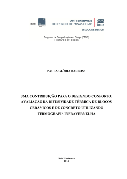 avaliação da difusividade térmica de blocos