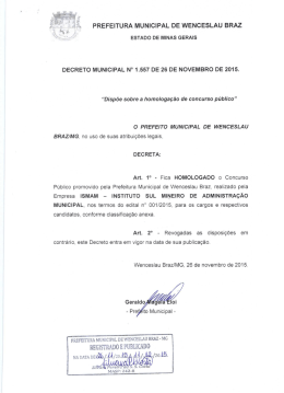 PREFEITURA MUNICIPAL DE WENCESLAU BRAZ