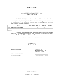 18 de Outubro de 2011 EDITAL N.º 029/2011,PROCESSO