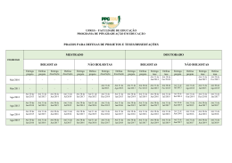 Prazos para defesas de projetos e teses/disserta&ccedil;&otilde;es