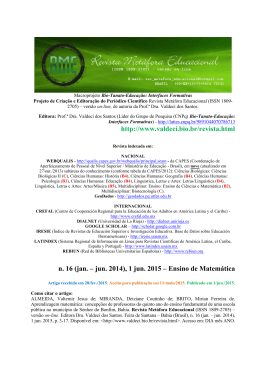 http://www.valdeci.bio.br/revista.html n. 16 (jan. &ndash; jun. 2014), 1 jun