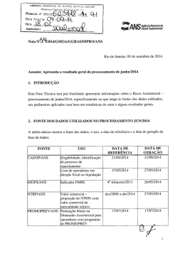 Nota Técnica N° 529/2014/GMOA/GGRAS/DIPRO/ANS