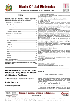 TRIBUNAL DE CONTAS DO ESTADO DE SANTA CATARINA