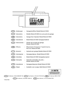 Garagentoröffner Modell MotorLift 5500 Instructions