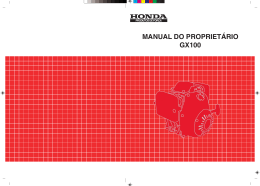 MANUAL DO PROPRIETÁRIO GX100