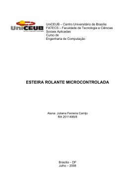 ESTEIRA ROLANTE MICROCONTROLADA