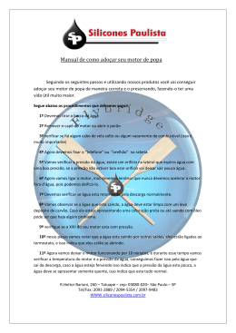 Manual de como ado&ccedil;ar seu motor de popa