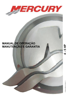 4 - 5 hp manual de opera&ccedil;&atilde;o manuten&ccedil;&atilde;o e garantia